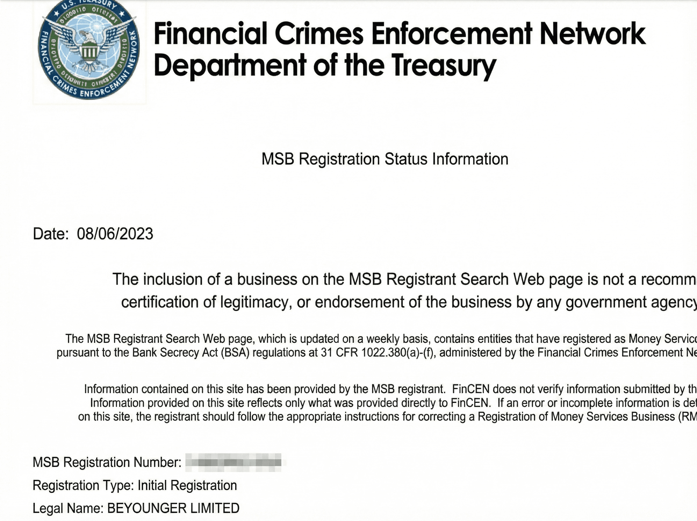 MSB registration preview